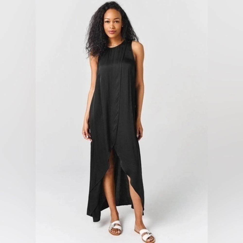 Stark x black satin tulip dress